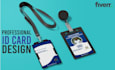 design id badge, employee card, name card press pass design
