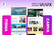 design figma landing page , figma website UI UX design for high conversions