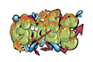 draw bubble graffiti in my style