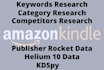 find amazon kindle keywords, categories, and a niche for your KDP book