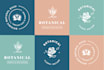 make botanical boho super unique hand drawn logo