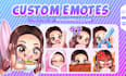 create custom chibi emotes for twitch, discord, vtuber stream or animated emotes