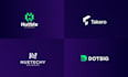 design saas startup, ai technology, tech software, app logo and branding kit
