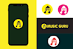 modern mobile app logo and app icon design
