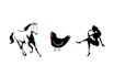 design unique silhouette logo and character