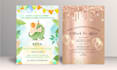 design invitation, wedding, birthday and greeting card