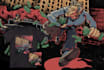 draw old retro distressed comic illustration