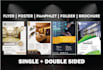 design attractive folder, flyer, pamphlet, menu or brochure
