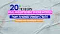 provide google play close testers, 12 or 20 testers for play store