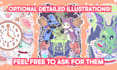 do cute illustrations in chibi and kawaii style
