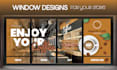 design real shopfront or storefront window graphics in 24hrs