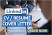 provide an executive resume, cl, and linkedin profile