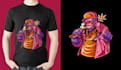 do custom illustration graphic and typography tshirt design