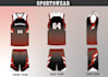 design activewear and sportswear tech pack and flat sketch