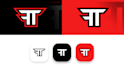 design simple minimalist letter logo for esports, youtube, twitch, gaming