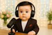 create viral baby talking podcast, ai baby podcast video