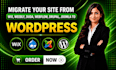migrate, convert, duda, wix, drupal, webflow to wordpress or joomla
