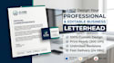 design an editable ms word letterhead and a modern logo