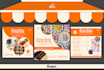 do restaurant, food banner, poster, and flyer designs for print and web