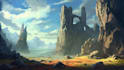 draw the landscape illustration or concept art