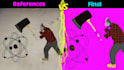 recreate, redraw, or redesign any artwork or graphic