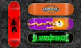 design artwork psychedelic, comic, skull for skateboards