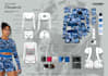 design activewear techpack with technical drawing and flat sketch