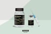 do supplement label design and rendering 3d bottle mockup