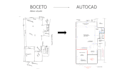 convertiré tu boceto a mano en un plano arquitectónico 2d