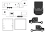do vehicle blueprint template for car wrap outlines, line art