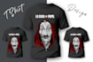 do typography graphic t shirt design in bulk