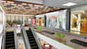 create market, shop, mall, filling station, commercial 3d render and animation