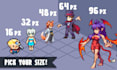 create a pixel art character sprite