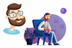 create simple vector flat illustrations