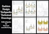 create fashion design tech pack, flat detail technical drawing