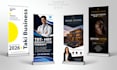 design a professional roll up banner, pull up banner, and retractable banner