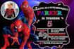 design spiderman birthday invitation