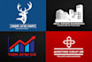 design professional flat minimal logo