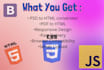 convert your psd file to html