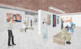 do post digital architectural visualization collage style