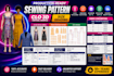 convert sketch to clo 3d, production ready pattern, and size spec sheet