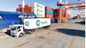 put your logo or website on container truck