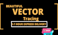 perfectly trace logo or image in vector files