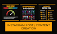 design social media posts for instagram page or facebook