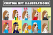 create nft illustrations in different themes