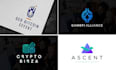do modern tech, crypto bitcoin, and app logo design