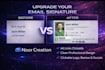 design a premium animated HTML email signature clickable and responsive