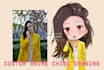 draw you as a cute anime chibi character