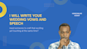 write your custom wedding vows and speeches