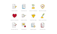 do custom hand drawn icons set or website app icon design